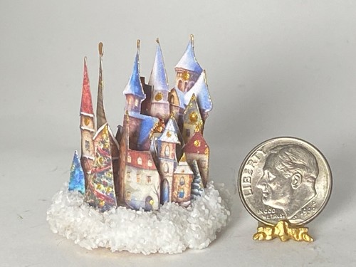 Artisan Christmas in Upper State New York Diorama 1:12 Puppenhaus Miniatur OOAK - Bild 11 von 21