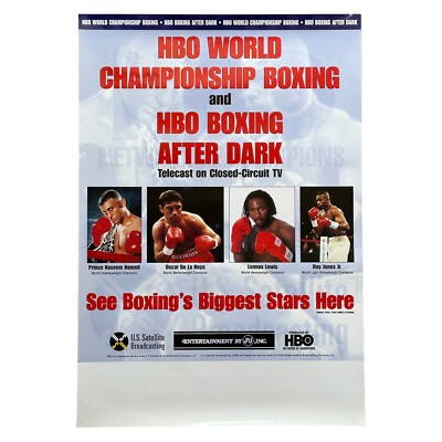 HBO BOXING Promo Poster Prince Naseem Oscar De La Hoya Lennox Lewis Roy Jones Jr