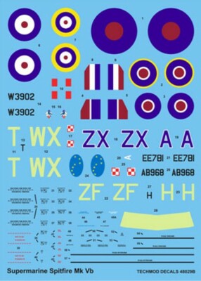 m. SPITFIRE Mk.V B - 145th, 302nd (Polish), 303rd (Polish) SQNS RAF