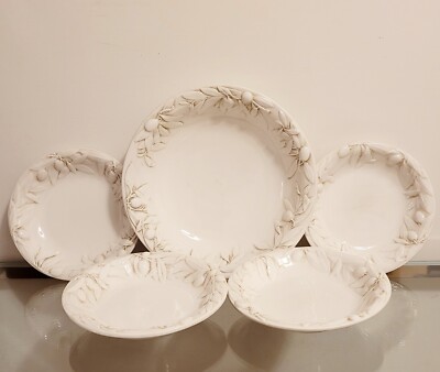 Williams Sonoma Tuscan Olive Pasta Bowl Set NEW