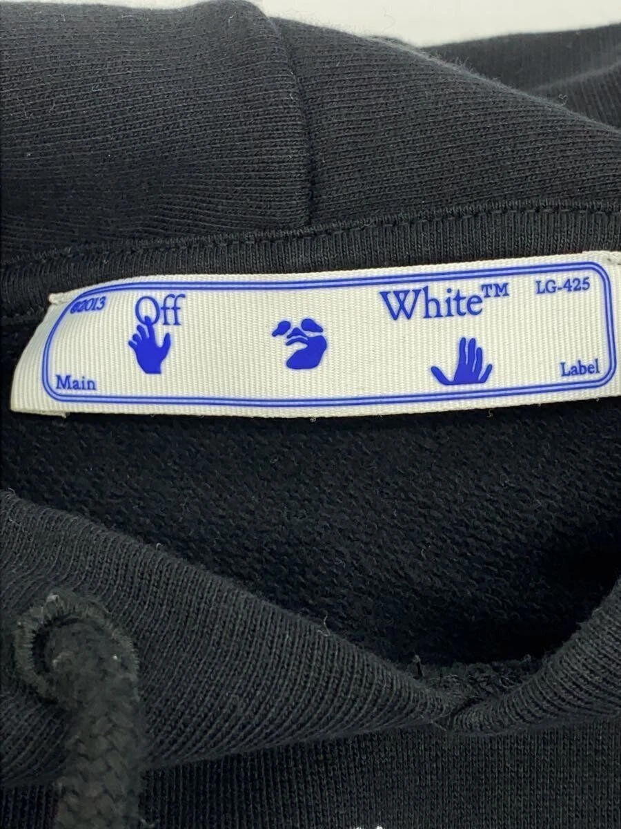 Felpa con cappuccio OFF WHITE S cotone nero OMBB037R21FLE001 usata