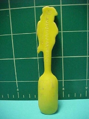 French's Mustard Spoon Yellow Plastic Hot Dan Mustard Man - Picture 2 of 2