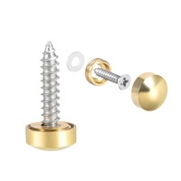 10Mm Spiegelschrauben, Poliertes Gold, FüR Dekorative Kappen, AbdecknäGel, 8Pcs