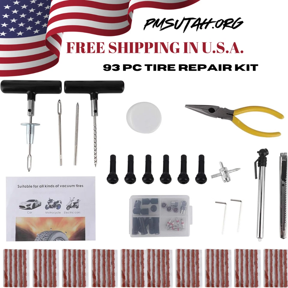 93 шт комплект инструментов для ремонта шин квадроцикла вездехода SXS патч-вилка штока клапана Trail Suzuki - Изображение 2 из 4