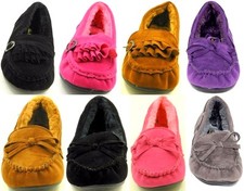 Girls Kids Warm Winter Comfortable Loafer Moccasin Round Toe Slip On Flat Shoe