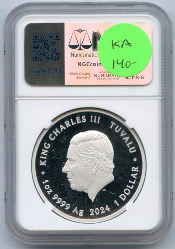 2024 Spongebob & Gary 1 Oz Silber NGC PF70 1 $ Tuvalu PP 999 Münze OGP - JP873 - Bild 3 von 3