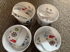 2022 McDonalds Halloween Happy Meal Boo Bucket McBoo White Ghost LOT of 4 