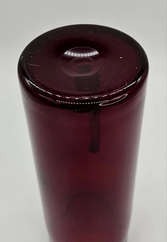 MCM Iittala Timo Sarpaneva Danish Glass Rubin Red Pitcher Carafe 10" - Picture 10 of 14