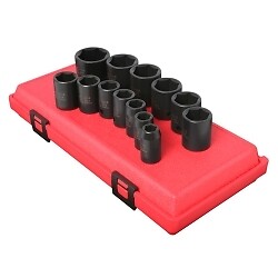 Sunex Tools 2650 13 Pc. 6 Point Standard Fractional Impact Socket Set