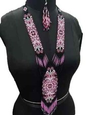 New Handmade Seed Bead Boho American Style Beaded Multi Strand Necklace Earrings