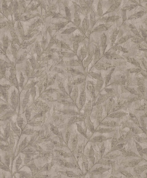 Rasch Vliestapete Braun Taupe Gold Metallic Floral Blattmuster 315035 (5,11€/1Qm-image