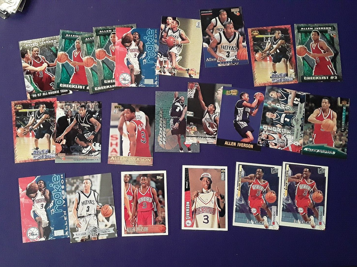 23 ALLEN IVERSON RC 1996 ULTRA FLEER TOPPS ROOKIE RAGE PACIFIC