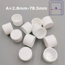White Silicone Rubber End Caps Table Chair Feet Pads Floor Protector Non Slip 