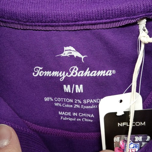 Tommy Bahama x Minnesota Vikings Sweater Womens Medium 1/2 Zip Pullover Logo NFL - Picture 3 of 8