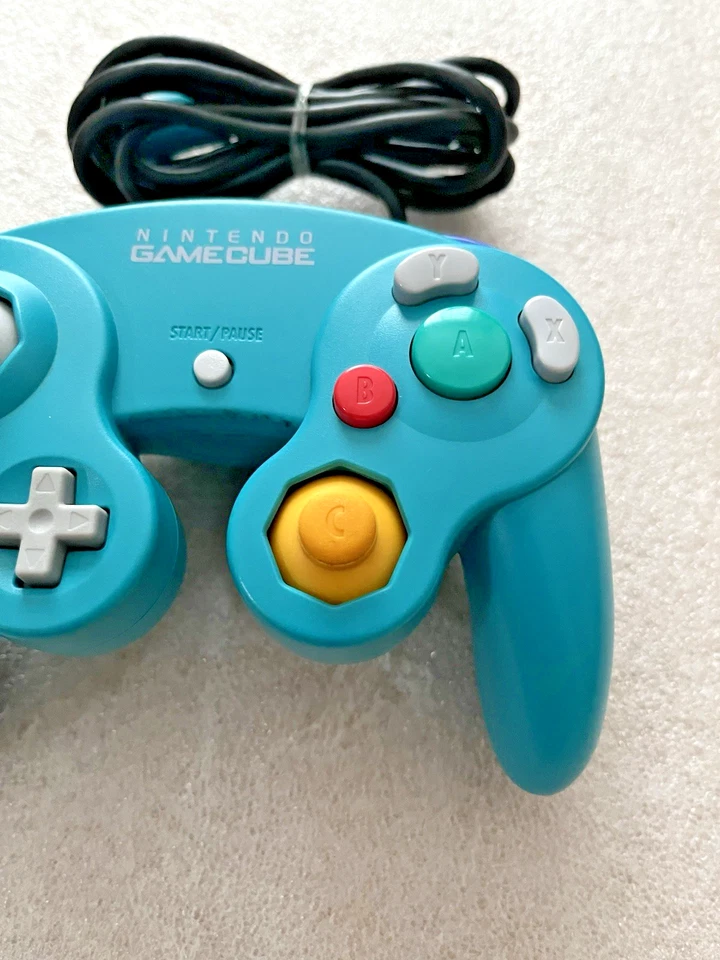 Nintendo GameCube Official Controller emerald blue Excellent condition T3 Japan - Image 3 of 4