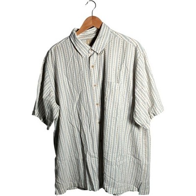 Arrow Hemd Herren Gr. XL Mehrfarbig Gestreift Knopfleiste Kurzarm Baumwolle