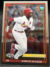 JORDAN WALKER 2021 TOPPS CHROME PRO DEBUT 21ST DRAFT PICK ROOKIE CARD CARDINALS. rookie card picture