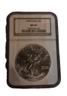 1990 $1 American Silver Eagle NGC MS69 Brown Label