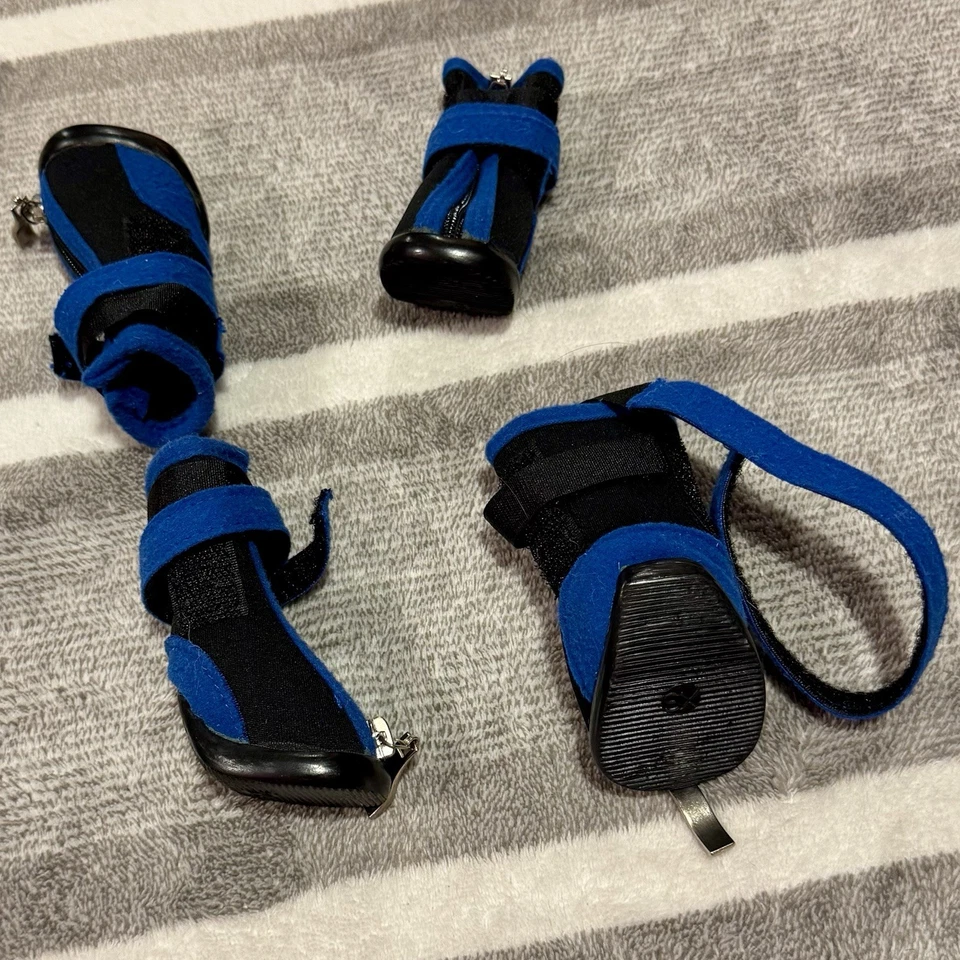 XS Azul Zack Zoey Botas Altas de Neopreno para Perros con Suelas de Goma Extra Pequeñas Foto 2 de 4