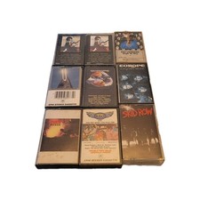 Vintage 80s Hard Rock Cassette Lot Def Leppard Europe Skid Row Ratt REO Speed...