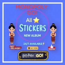 Monopoly Go Stickers  1-6⭐ Stars(ALL STICKERS AVAILABLE)🔥CHEAPEST PRICE⭐24/7
