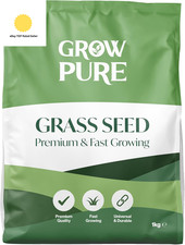 Grass Seed (1Kg Covers up to 60 Sqm) Fast Growing Grass Seed for Quick Lawn Patc 19.84 per kilo