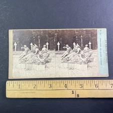 Versailles Stereoview Le Grand Trianon Rond-Point Quatre Pucelles France