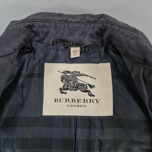 Burberry Womens Trench Coat Black 10 UK Belted Slim Fit Classic Military - Picture 6 of 11