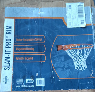 Lifetime Slam It Pro Basketball Rim 18 in w/ Nylon Net Red/White MPN 5000