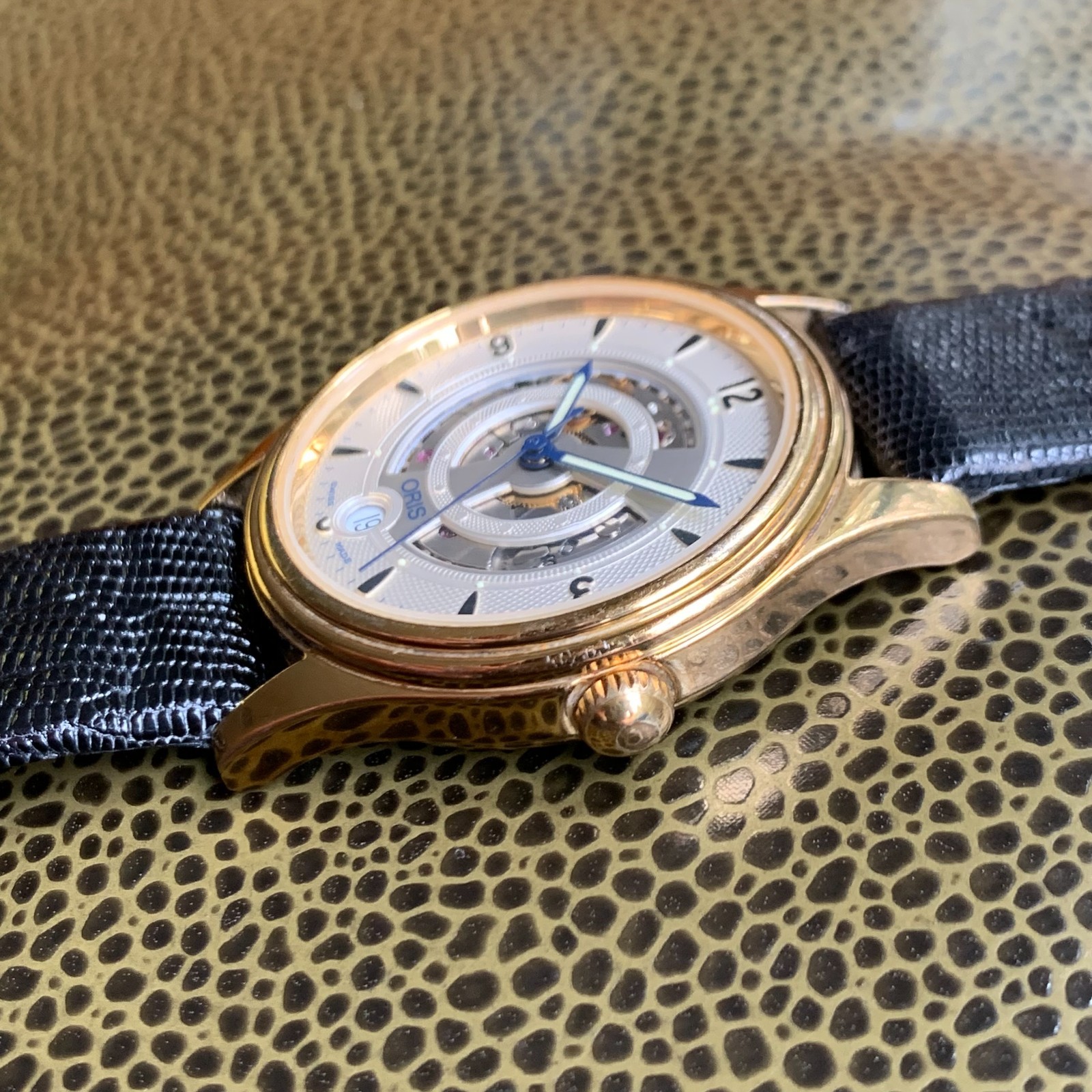 ORIS Classic Skeleton 7481 Date Automatic Gold To… - image 3