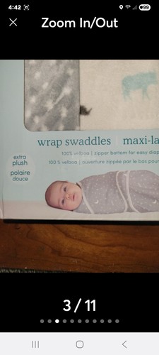 Aden + Anais Essentials Coperta Avvolgente Neutra - S/M 3pz 0-3 Mesi - Foto 3 di 11