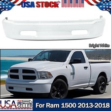 For Dodge Ram 1500 2013-18 Bright Whitepw7 New Front Bumper Face Bar One-piece For Dodge Ram 1500 2013-18 Bright Whitepw7 New Front Bumper Face Bar One-piece