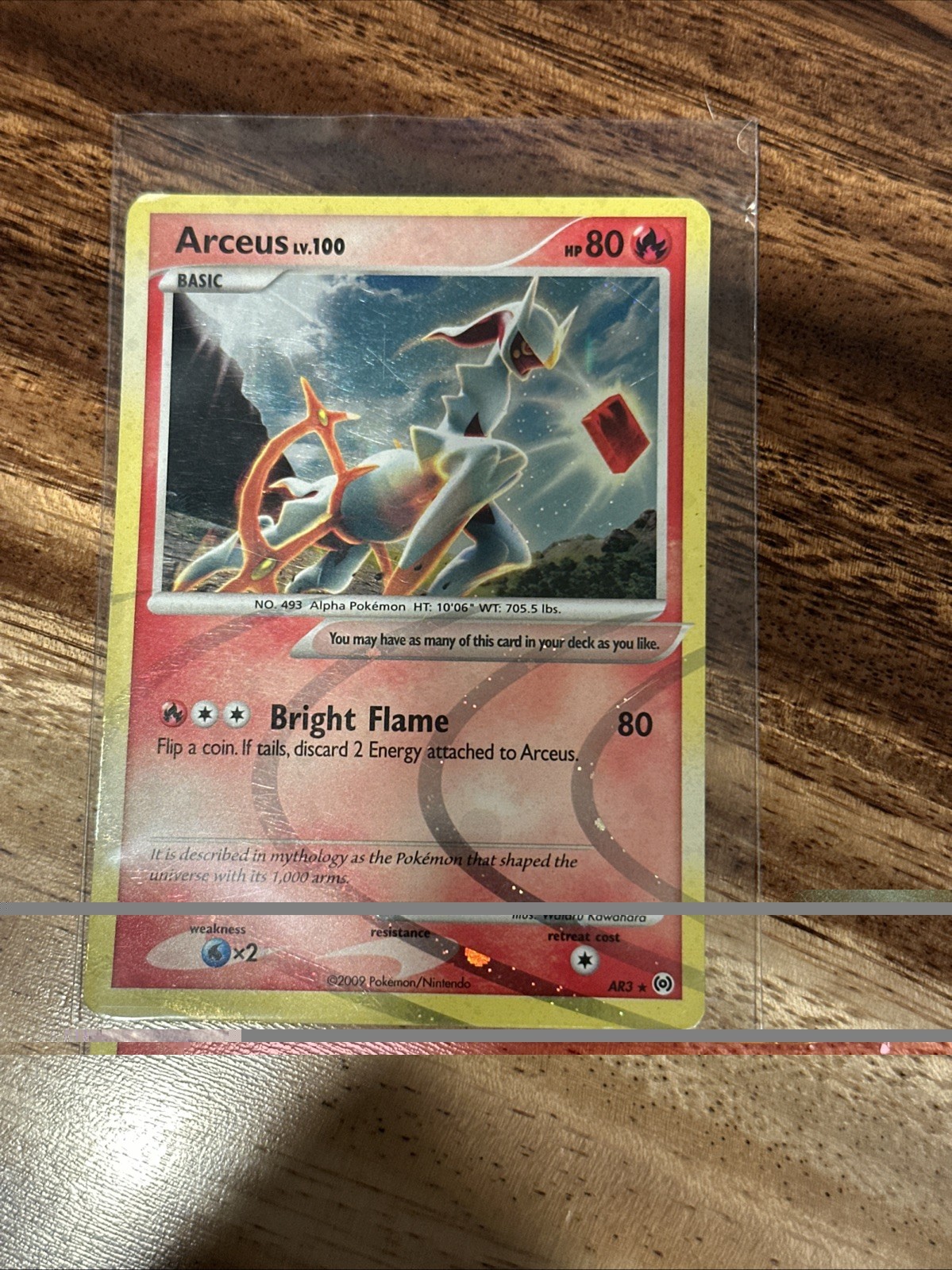 Pokémon TCG Arceus Holo Card, LV. 100, AR5, 2009 Mp Condition