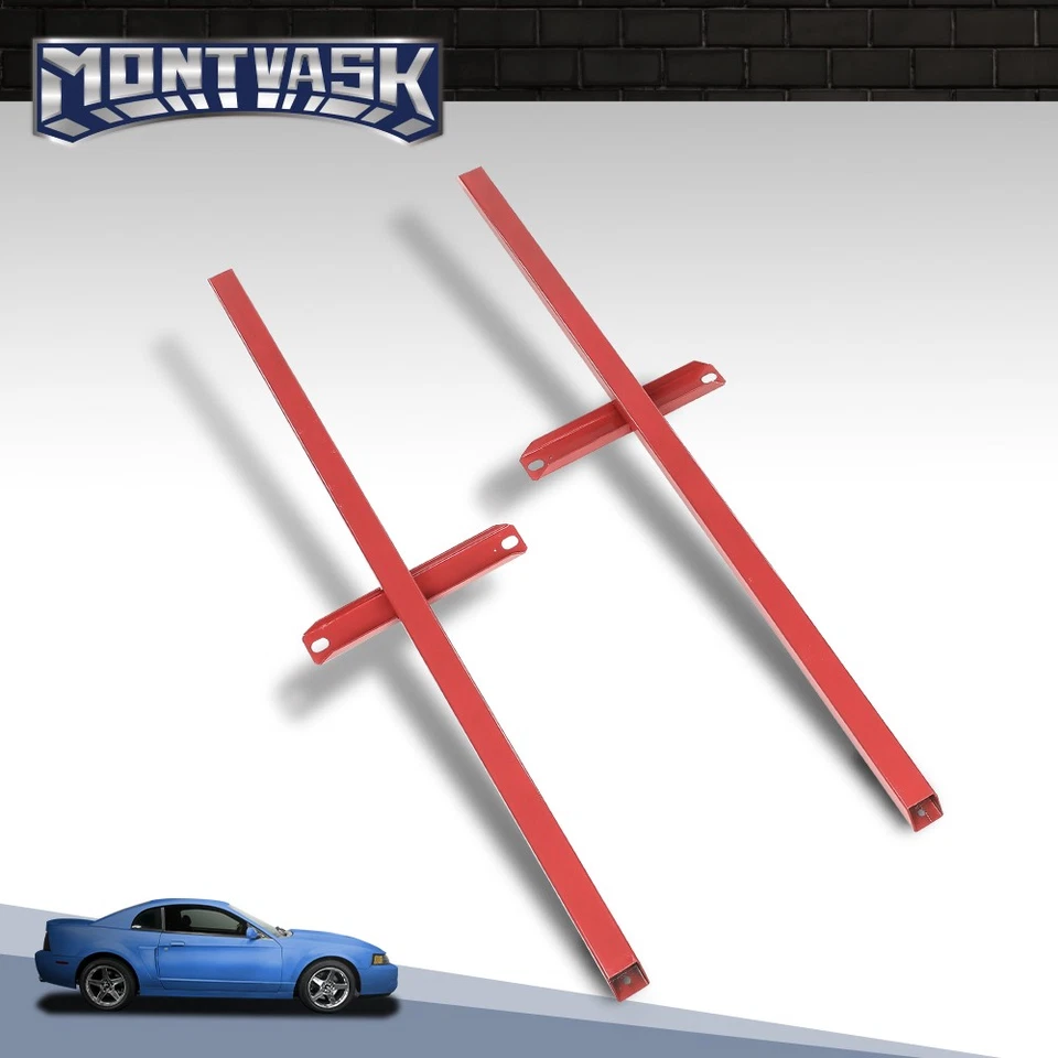 Subframe Connectors Control Arm Red Fit For 1979-2004 Ford Mustang & Cobras Foto 2 de 4