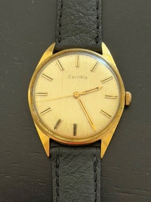    seltene schöne Vintage klassische ZentRa Herrenarmbanduhr Werk läuft  