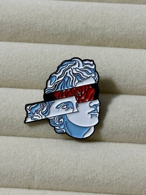 Roman Rose Head Brooch Lapel Enamel Pin