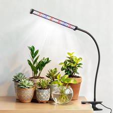 LED Grow Light, 5700K Full Spectrum Clip Plant Growing Lamp with Red Blue White