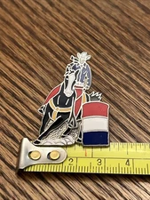 Rodeo Cowboy Riding Black Stallion Horse Large Enamel Lapel Pin FREE SHIPPING 