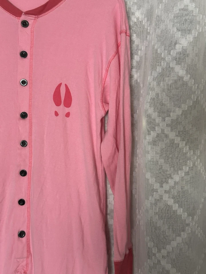 Lazy One Pajama Moose Adult Pink Flapjack PJ's Pajamas Moose Caboose Medium Rare - Image 3 of 4