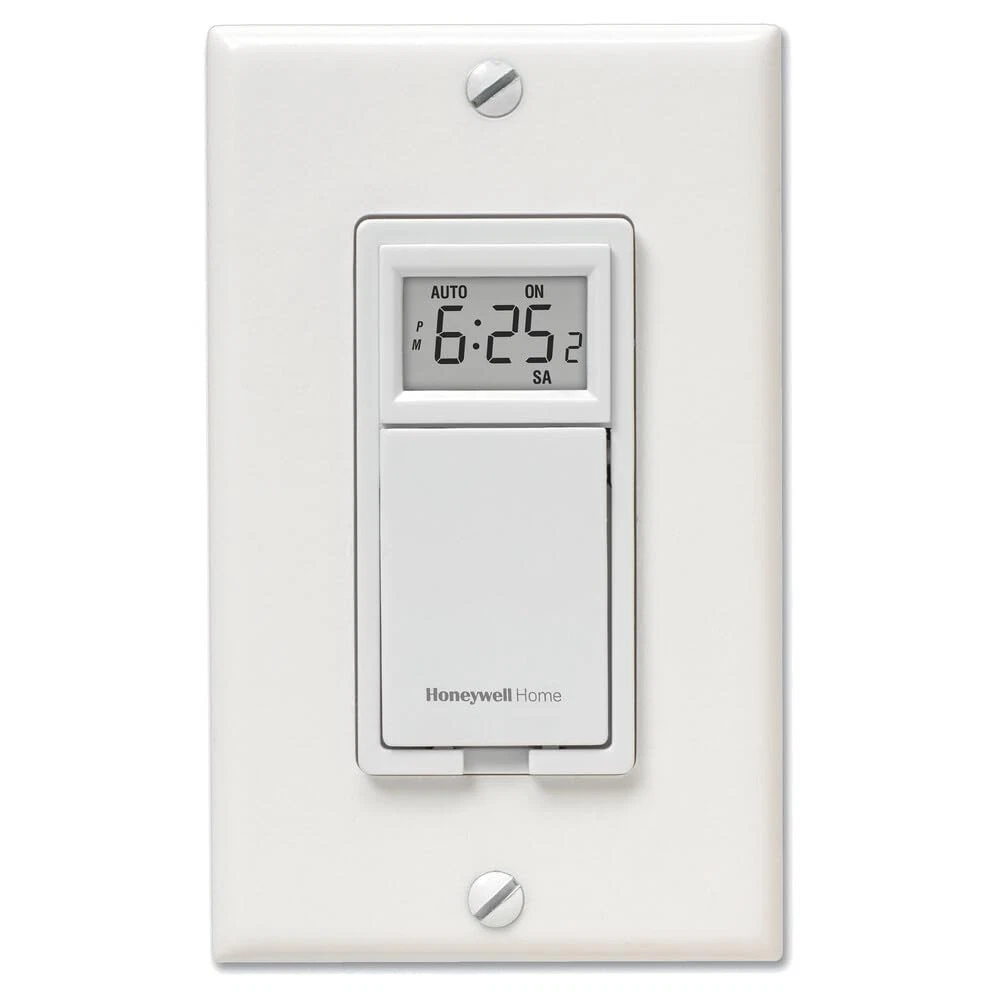 Honeywell PLS730B1003 Programmable Wall Switch 120V, 20A, AC 7 Days EconoSwitch™