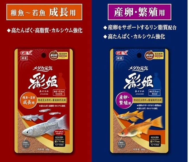 🔵JAPANGEX MedakaGenki Saiki para desove, cría y crecimiento 100 g cada uno 2 unidades Foto 2 de 4