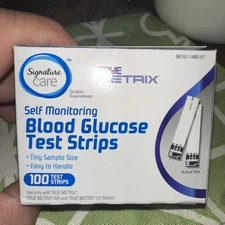 Signature Care Blood Glucose Meter and Test Strips, Self Monitoring
