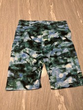 Athleta Girl Stash Your Treasures Bike Shorts Pockets Solarize Blue L / XL