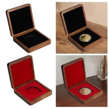 Challenge Coin Box Wood Commemorative Coin Holder for Jewelry Gifts Souvenir