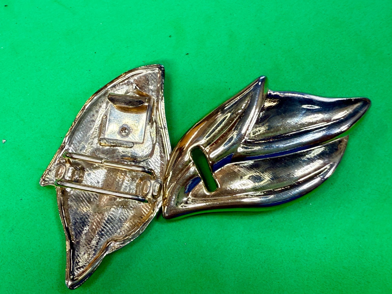 Floral Leaf Pattern Interlocking Two Piece Vintag… - image 21