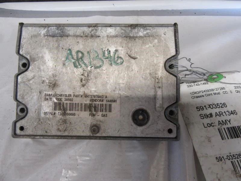 Chassis ECM Multifunction Left Hand Engine Compartment Fits 03 CARAVAN 1298625 Foto 2 de 4