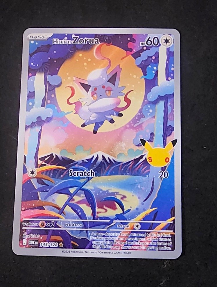 30th Celebration Hisuian Zorua IR 145/128