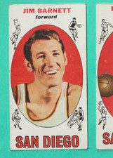 1969-70 TOPPS SAN DIEGO CLIPPERS # 51 JIM BARNETT ROOKIE EX