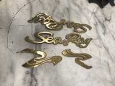 98 Sea Ray Sundancer 250 Boat name plate letters emblems gold plated