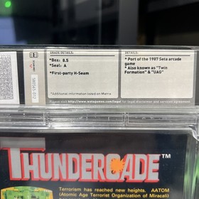 WATA 8.5 A - Thundercade NES - Sealed 1989 Arcade Action - Collector Grade!